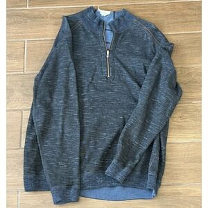 Tommy Bahama Men's Blue 1/4 Zip Long Sleeve Pullover Sweater Size XL